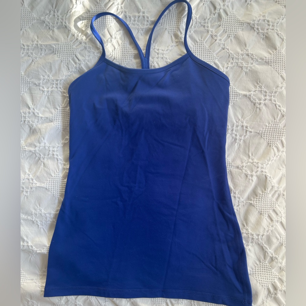 Lululemon Blue Spaghetti Strap Racerback Power Y Tank Top